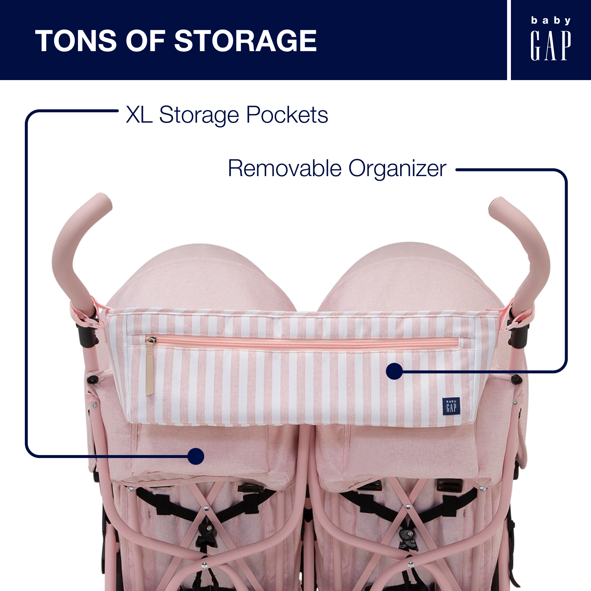 babyGap Classic Side-by-Side Double Stroller - Delta Children